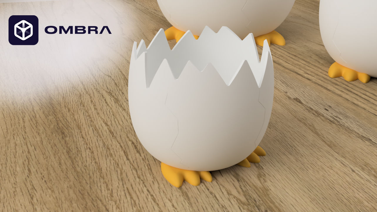 Mbajtëse pjatë dekorative Ombra Egg Shell