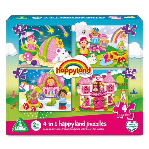 Happyland 4-in-1 Puzzles me Përralla
