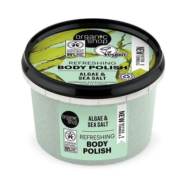 Skrab freskues për trupin, Algae & Sea Salt Organic Shop, 250ml